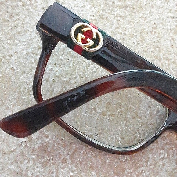 Gucci Havana Brown Tortoise Cat Eye Eyeglass Frames, Case and Gift Bag - Picture 11 of 13